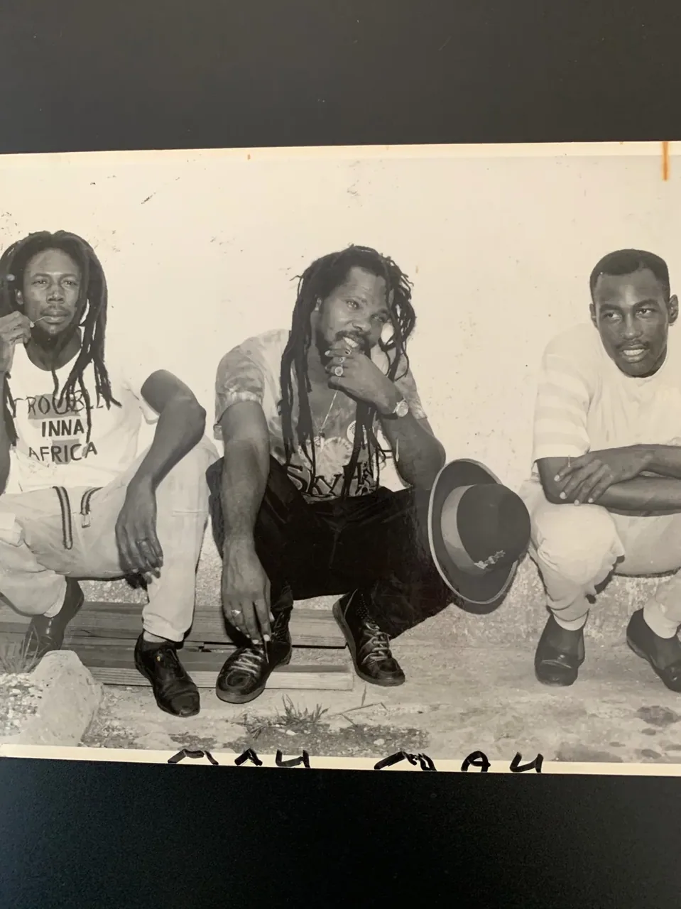 Sky High and The Mau Mau, Ansel Cridland and Junior Holt. Two albums together, ‘Thunder in the Mountain’ and ‘African Vengeance’. ‘Thunder in the Mountain’ in 1988 and ‘African Vengeance’ in 1990. Life Journey, Rastaman Passing By.