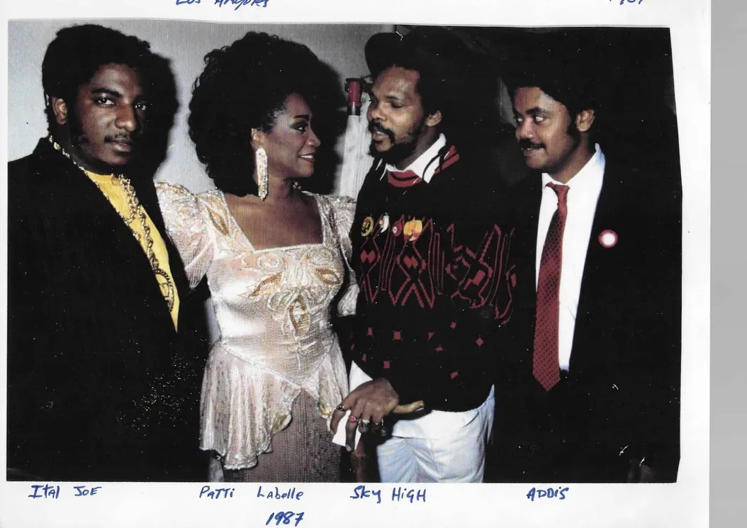 1987 Black Image Awards in Los Angeles. It was my honor to meet this great lady Patti LaBelle. This photo was taken with Ital Joe, rest in Power, and Addis Gessesse. What a life journey. Rastaman Passing By.