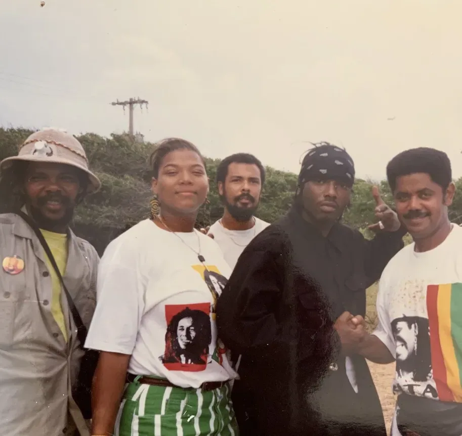 Queen Latifah my sistren I know for a long time. We tour together with Ziggy Marley and the Melody Makers in the early 90s. Then after she come Jamaica with Naughty By Nature, the group that she produced, to do a show and take pictures.