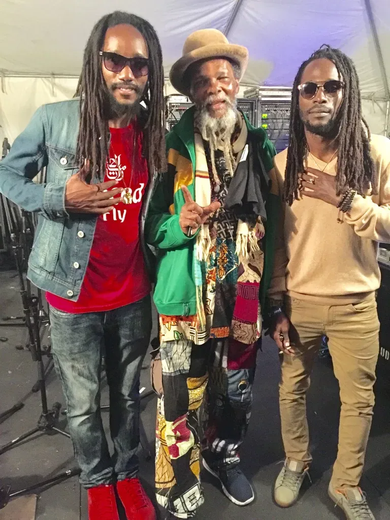 Kabaka Pyramid and Jesse Royal, two great star. Photo in Kaya Fest in Miami 2017. Great star dem, keep reggae music going. Life Journey, Rastaman Passing By. Red Man, a great rapper. This photo taken California, 2017. Big cultural icon.